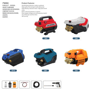 Nettoyeur <span class=keywords><strong>haute</strong></span> <span class=keywords><strong>pression</strong></span> électrique pour voiture, réglable, 220V, eau froide, 80 bars, <span class=keywords><strong>kit</strong></span> de tuyau d'eau en plastique avec pistolet de lavage - Product Image 2