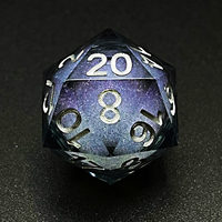 Nouveau Design de dés à noyau liquide D20 avec Center étincelant pour jeux de société dungers & Dragons 2022 plastique acrylique Transparent