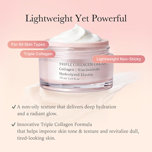 Crème Triple Collagène - Hydratant et Raffermissant avec Acide Hyaluronique et <span class=keywords><strong>Beurre</strong></span> de Karité - Soin Anti-Rides et Améliore l'Élasticité - Product Image 3