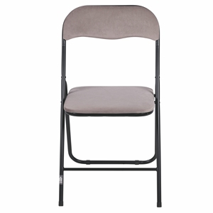 CHAISE PLIANTE EN VELVET GRIS DOVE - Product Image 2