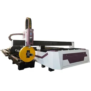 round pipe square tube cutting machine metal laser cutter CNC fiber laser cutting machine sheet metal rotary cutting