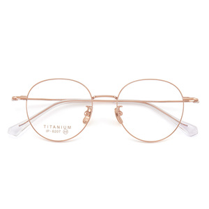 Monturas de Gafas Redondas de Titanio 6207, Ligeras, Montura Completa, Unisex, Lentes Acrílicas, Origen Danyang - Product Image 2