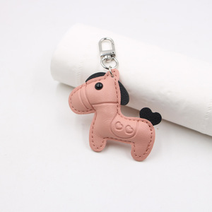 Luxury Silver for <b>Heart</b> Tassels PU Leather Horse Shape Mother's Day Carabiner Keychain Charm for <b>Bags</b> & Phones - Product Image 3