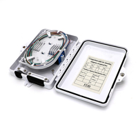 Caja de Distribución de Fibra Óptica para Exteriores de 6 Puertos, IP66, PC+ABS, Completamente Equipada con Divisor PLC 1x4 1x6 para Infraestructura FTTx