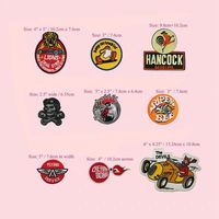 Prêt à expédier Auto Culture personnalisé bâton sur patchs de broderie tissu chapeau sac chaussure Auto marque Patch brodé pour la décoration