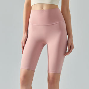 Pantalones de Yoga Lulu ajustados de cintura alta para mujer, pantalones cortos deportivos para Fitness, pantalones cortos de ciclismo desnudos con realce de cadera, nuevos pantalones cortos geniales de cinco cuartos sin tamaño - Product Image 5
