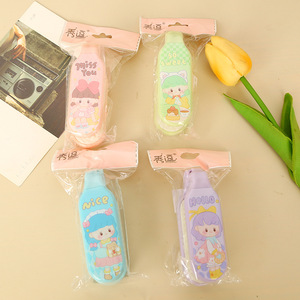 Showdo Folding Round Brush Plastic Hair <b>Comb</b> Wheat Scented Portable For Beauty And Hair Care - Product Image 2