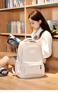 5 Colors Polyester Fashion <b>Backpack</b> <b>Waterproof</b> Durable School Bags Unisex with USB Zipper Closure - Product Image 6
