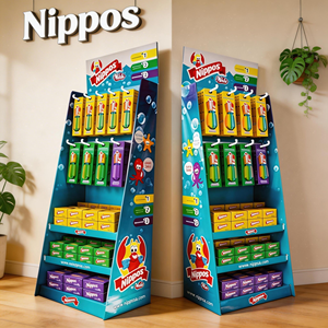 Custom Professional Paper Display Racks with <strong>Hooks</strong> Supermarket Use Paper <strong>Shelves</strong> for Hanging Items - Product Image 4