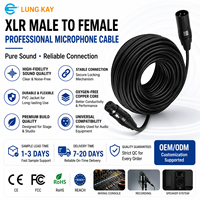 Cable XLR de Alta Calidad de 3 m, 5 m, 10 m, 20 m, 100 pies, Cable de Micrófono de Audio, Conector XLR Profesional de 3 Pines Macho a Hembra, Cables XLR para Micrófono