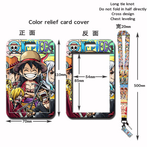 Porte-cartes en plastique style Instagram mignon, motif dessin animé, avec cordon de cou, pour carte de bus, carte repas étudiant et porte-clés, avec Luffy et <span class=keywords><strong>Chopper</strong></span> - Product Image 2