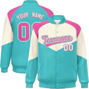 Chaqueta Varsity con Logotipo Personalizado en Color de Contraste, Chaqueta Bomber de Béisbol Unisex con Bordado y Parches para Equipos Escolares - Product Image 2