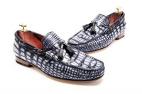 Hochwertige Goodyear Größe 41 Slipper Schuh Phantasie hübsche Alligator Haut offizielle Herren schuhe Slipper Krokodil leder Schuhe Herren