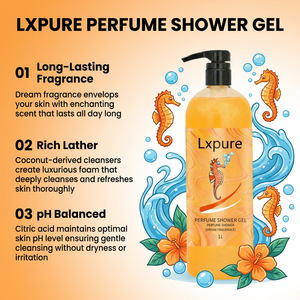 <span class=keywords><strong>Gel</strong></span> <span class=keywords><strong>douche</strong></span> parfumé Lxpure Dream Fragrance 1L, parfum longue durée, mousse riche, pH équilibré, nettoyage doux pour une fraîcheur toute la journée - Product Image 5