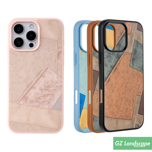 เคสโทรศัพท์มือถือหนัง PU แบบกำหนดเองฝาครอบโทรศัพท์กันกระแทกรูปทรงเรขาคณิตแบบไม่เหมือนจริง - Product Image 2