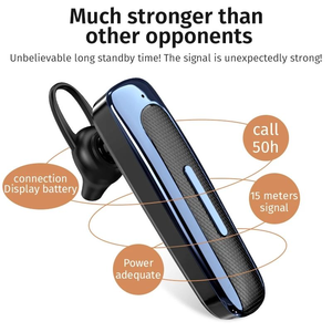 Auriculares E1 con Micrófono para Llamadas Telefónicas, Ideales para Conducir, Viajar y Trabajar, Auriculares Inalámbricos Bluetooth con Manos Libres - Product Image 5