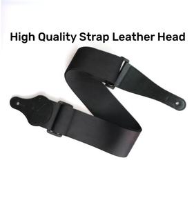 Courroie de guitare en nylon noir OEM, accessoires portables et confortables pour guitare acoustique basse à épaulement, ceinture de guitare économique - Product Image 2