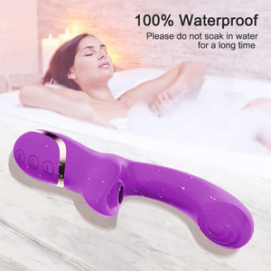 Powerful Clitoral Suction <b>Vibrator</b> with Dildo USB Rechargeable Waterproof 10 Frequencies-Adult Female Sex Toy - Product Image 4