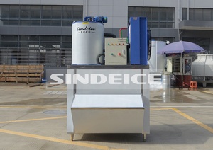 SINDEICE mesin es serpihan 1,5 ton 1ton penjualan langsung dari pabrik kompresor bersertifikasi CE kualitas makanan Motor PLC dapat dipindah pembuatan es - Product Image 4