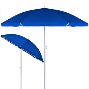 Zondag Zomer Uv Coating Bescherming Persoonlijke Outdoor Strand Paraplu Met Logo Print