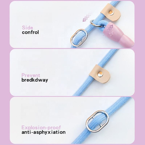 Retractable Solid Eco-Friendly Dog Leash Anti-Pull Training Escape-Proof Nylon with Scarf Lace Rivet for Small/Medium/Large Dogs - Product Image 6