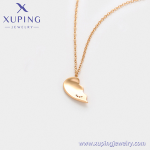 S00141811 XUPING joyería 18K chapado en oro moda joyería fina collares circón CZ <span class=keywords><strong>Luna</strong></span> corazón colgante collar para mujer hija - Product Image 6