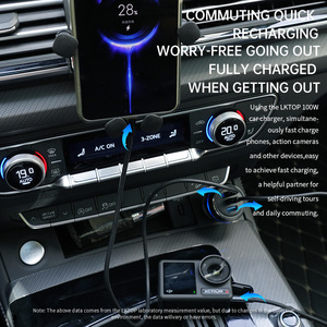 LKTOP 100W ที่ชาร์จในรถยนต์แบบเร็ว <span class=keywords><strong>3</strong></span> พอร์ต USB-C สำหรับโดรน Mavic <span class=keywords><strong>3</strong></span> <span class=keywords><strong>Pro</strong></span>/<span class=keywords><strong>Mini</strong></span> 4/Air <span class=keywords><strong>3</strong></span>/Avata 2 และอะแดปเตอร์จ่ายไฟสำหรับแล็ปท็อป - Product Image 4