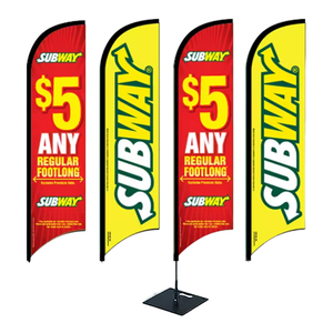 مجموعة سارية العلم من الريش بطول 15 قدمًا مع عمود إعلان من الألياف الزجاجية بقاعدة أرضية لإعلام ترويج الأعمال - Product Image 3