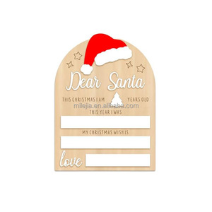 Tavola in <span class=keywords><strong>Legno</strong></span> per Lista dei Desideri Natalizi, Portafoto 'Caro Babbo Natale', Accessorio Fotografico Natalizio, Ricordo Personalizzato per Bambini - Product Image 3