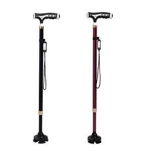 Canne de massage GB en alliage d'aluminium avec lumière, hauteur réglable, pour personnes âgées, bâton de randonnée - Product Image 5