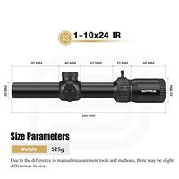 Alcance óptico de caza táctico 1-10x24 IR SFP del alcance telescópico barato del OEM LPVO