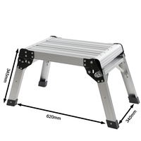 EN131 Plate-forme de travail pliante en aluminium certifiée Échelle Portable Plate-forme de lavage de voiture Escaliers pliants