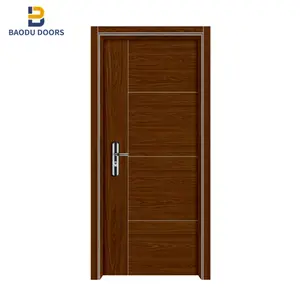 Baodu 32-In 1/2 Ánh Sáng Khung Gỗ Polyurethane Bọt Tiêm Trang Trí Inswing Thép Nội Thất Cửa Với Kính