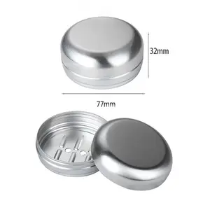 D77 * H32 mm 100 ml runde metall-aluminium-box gefäß zinndose behälter tasche seife-stück verpackungsbox für reisen