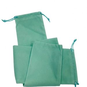 Sac à cordon en velours vert sur mesure, grande taille, sac en velours - Product Image 5