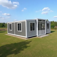 Maison conteneur extensible, préfabriquée, modulaire, mobile, avec panneau d'isolation et conception compatible avec l'énergie solaire
