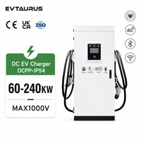 Estaciones de Carga Rápida Comerciales de CC para Vehículos Eléctricos de 60KW, 120KW, 240KW, MAX1000V, Trifásicas, con CCS, GBT y OCPP, para Ajustar la Corriente