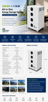 Sistem Penyimpanan Energi All-in-One Tenaga Surya Rumah Tangga 30KWh 11KW Inverter Terintegrasi Baterai LiFePO4