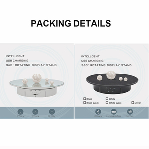 Thiết kế mới 20cm USB Điện xoay bàn xoay hiển thị đứng tải 8kg video đạo cụ quay bàn xoay cho nhiếp ảnh - Product Image 5