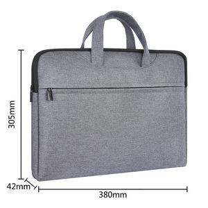 Oukchi Canvas Office Briefcase 38x30x4cm Oxford Cloth Zipper <b>Document</b> <b>Bag</b> With Printing For Business Use - Product Image 4
