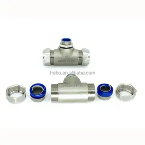 Electrical Metal Fitting Zinc Alloy Nickel Plated Brass 3-Way T-Shaped Connector For PVC Coated Flexible Conduit