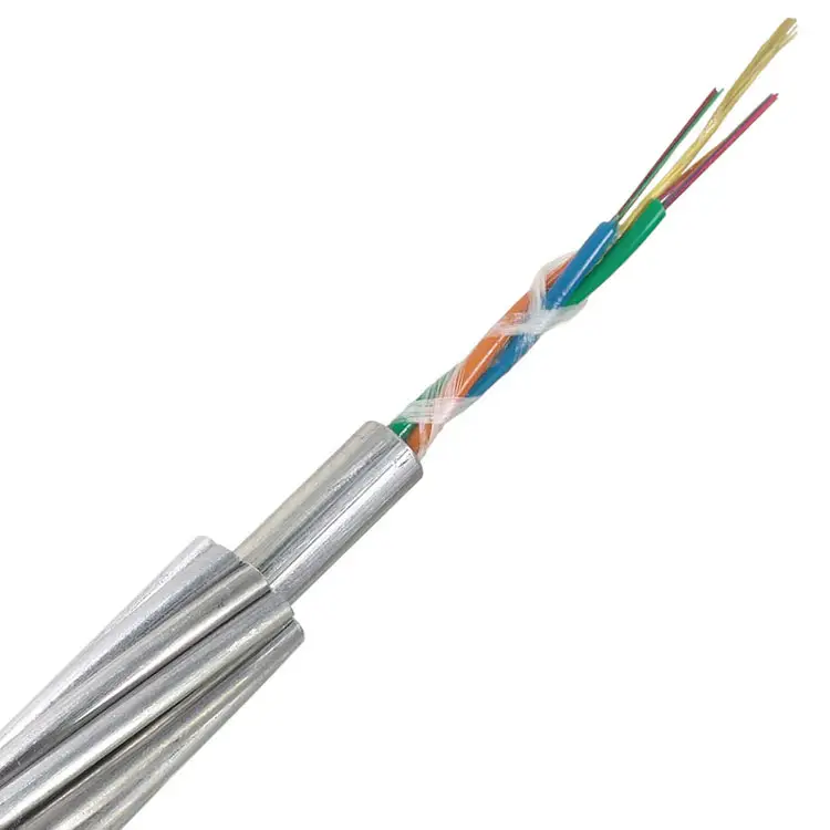 Overhead Boden Draht 48 Core Single mode Fiber Optic Kabel Preis OPGW Faser Kabel