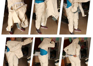 ชุดป้องกันรังสีกันน้ำแบบชิ้นเดียวสำหรับงานกลางแจ้ง ยี่ห้อ Shichiku สำหรับงานพ่นทราย - Product Image 2