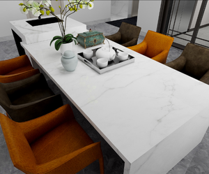 Nguyên sơ cực trắng thiêu kết đá <span class=keywords><strong>Countertop</strong></span> kiểu dáng đẹp Cut-to-Kích thước cho nhà bếp Bàn cà phê tường cho khách sạn phòng tắm bảng Tops - Product Image 6