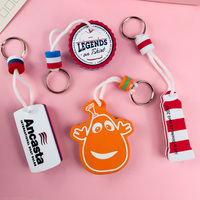 Porte-clés flottant promotionnel de forme ronde porte-clés flottant en mousse eva avec logo personnalisé