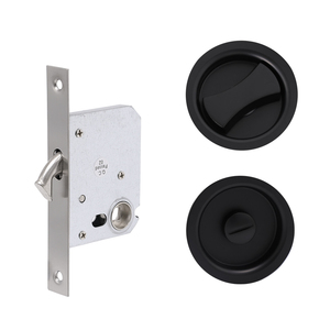 Stainless Steel 304 Concealed Circular <strong>Knob</strong> Emergency Coin Unlock Sliding <strong>Door</strong> Lock Anti-broken Bolt Hook Lock - Product Image 5