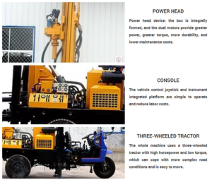 מכירה לוהטת תלת אופן קידוח <span class=keywords><strong>Rig</strong></span> Max.200m בשימוש משאית רכוב מים גם קידוח <span class=keywords><strong>Rig</strong></span> נייד - Product Image 6