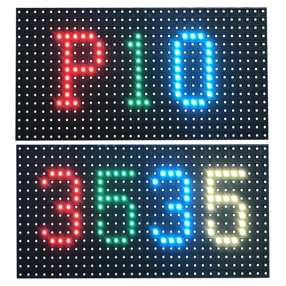 P10 3535 Luar Ruangan Penuh Warna Smd Rgb Papan Iklan Besar Led Tampilan Layar Modul 7 Warna Led Rgb Tanda Bergulir