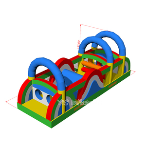 Circuito <span class=keywords><strong>de</strong></span> Obstáculos Inflable Comercial con Tobogán, Castillo Hinchable para Exteriores, Cama Elástica, Laberinto Inflable Grande - Product Image 5