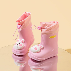 Botas de Lluvia Impermeables para Niños con Logotipo Personalizado, Puño Ajustable de Nailon, Lindas Botas de Jardinería para Niños de PVC EVA Antideslizantes - Product Image 5
